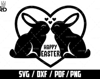 Happy Easter Bunny SVG: Kids Easter Cricut Files (Digital Download)