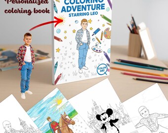 Personalisierte Malvorlagen - 10 Ausmalbilder - mit individuellem Cover