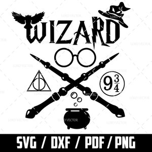 Zauberer Schule Film SVG, Magie und Zauberer SVG, Mega-Svg-Dateien für Cricut, digitaler Download