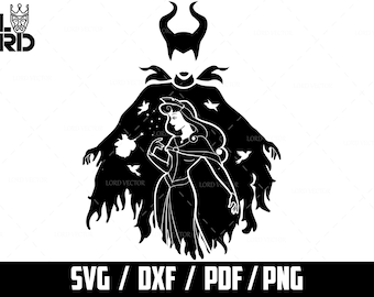 Sleeping Beauty & Maleficent SVG: Princess Aurora Vector (Digital Download)