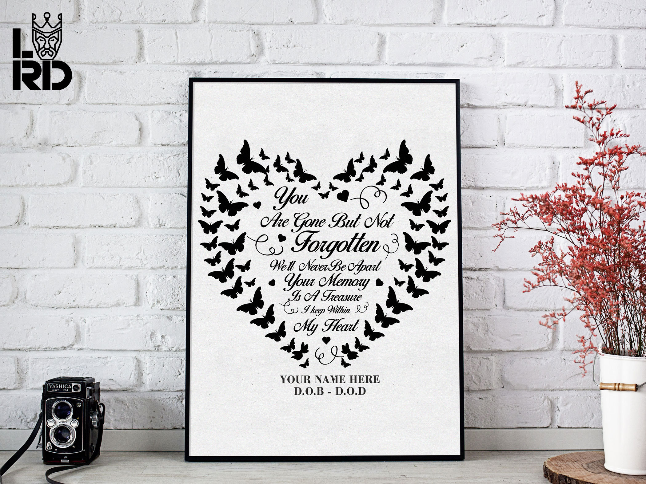 You're Gone but Not Svg, Memorial Svg, Memorial Quotes Svg