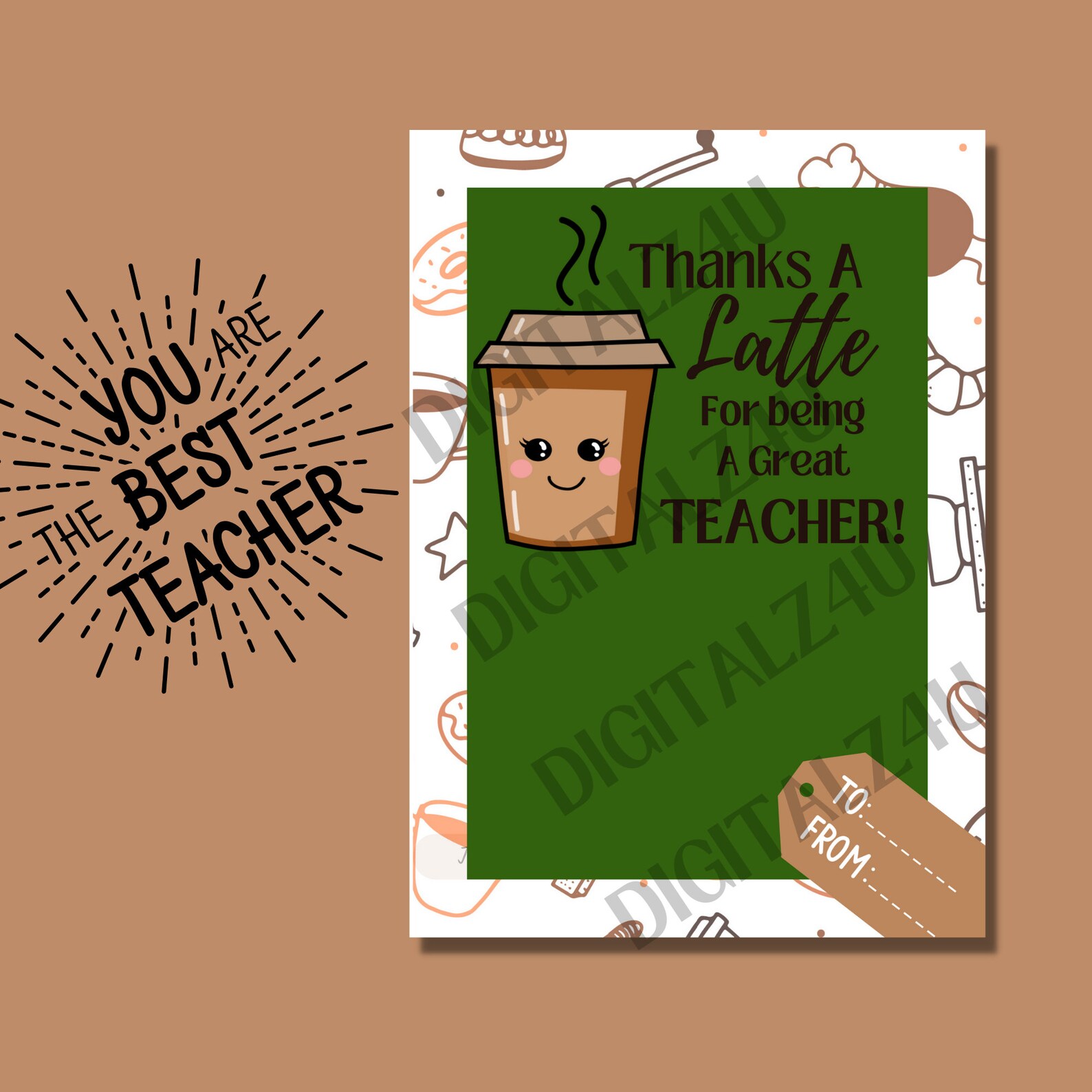 Teacher Appreciation Gift Card Holder Printable Instant Download 