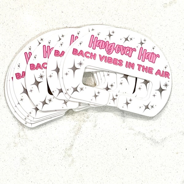 Bachelorette Party Favors, Hair Clip Favor Card, Bridesmaid Hair Clips, Gifts for Bridesmaids, Bach Party Gifts