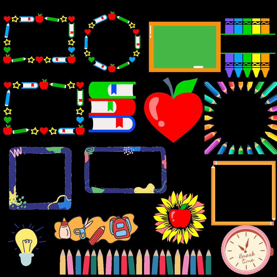 Basic Back to School Teacher SVG and PNG Bundle-15 - Etsy