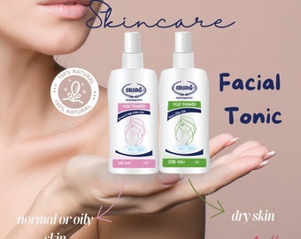 Tonique facial nourrissant naturel pour une peau rosée et saine : Ersag's Skincare Delight pour peau sèche, normale ou grasse