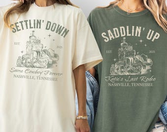 Custom Last Rodeo Bachelorette Party Shirt Nashville Bachelorette T shirt Western Cowgirl Bridal Party Tshirt Gift Country Bachelorette Tee