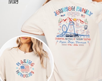 Personalized 4th of July Shirt Family Matching Vacation Tshirt Patriotic Family Reunion Tee America 250 Celebration Shirts Fourth of July