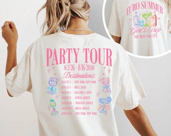 Custom Girls Trip Shirts Europe Tour Girls Weekend 2026 Tee Girls Trip Personalized Gift Best Friends Vacation Shirts Besties Trip Tshirt