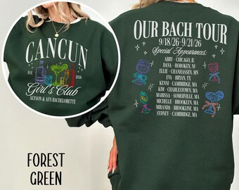 Lesbian Bachelorette Tour Sweatshirt Scottsdale Bach Tour Shirt Custom Location Cocktail Girl's Club Bridal Party Gift Two Brides Wedding