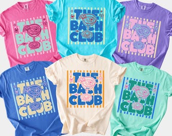 Custom Beach Bachelorette Shirts Comfort Colors Personalized The Bach Club Margarita Tee Gifted Bridesmaid Shirt Floral Bridal Party Tshirt