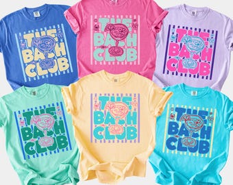 Custom Bachelorette Shirts Beach Comfort Colors Personalized The Bach Club Shirt Margarita Gifted Bridesmaid Shirt Floral Bridal Party Tee
