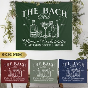 Personalized Bachelorette Banner Custom Tapestry Bridal Shower Decor Cocktail Bachelorette Party Photo Booth Props Bachelorette Sign Wedding