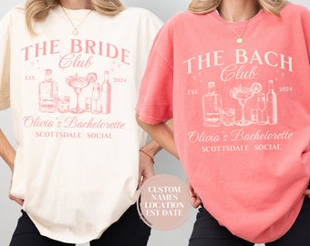 Custom Cocktail Bachelorette Shirts Charleston Bachelorette Party Shirt Matching Bridesmaid Shirts Personalized Luxury Social Club Bach Tee