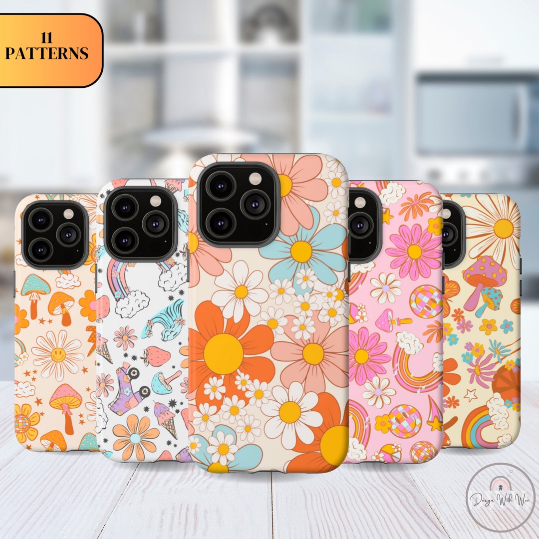 Retro iPhone Case Retro Phone Case Preppy Phone Case Mushroom Phone