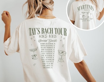 Martini Bachelorette Comfort Color Shirt Custom Name Bachelorette Tour Shirts Bach Tour Shirt Gifted Bridesmaid Shirt Bridal Party Gift Tee