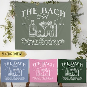 Personalized Bachelorette Banner Custom Tapestry Bridal Shower Decor Cocktail Bachelorette Party Photo Booth Props Bachelorette Sign Wedding