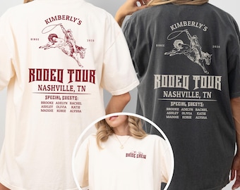 Custom Last Rodeo Bach Tour Bachelorette Party Shirt Comfort Colors Nashville Bachelorette Tour Shirt Country Bachelorette Cowgirl Bride Tee