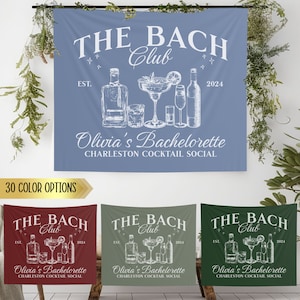 Personalized Bachelorette Banner Custom Tapestry Bridal Shower Decor Cocktail Bachelorette Party Photo Booth Props Bachelorette Sign Wedding