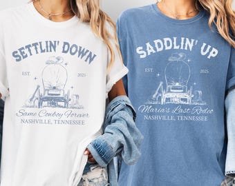 Custom Last Rodeo Bachelorette Shirts Nashville Bachelorette Party Shirt Country Western Cowgirl Bridal Party Tshirt Gifted Bridesmaid Gift