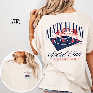 Match Day Shirt Personalized Funny Wrestling Mom Tshirt Custom Wrestling Shirt Social Club Wrestling Coach Tee Senior Gifted Wrestling Gifts