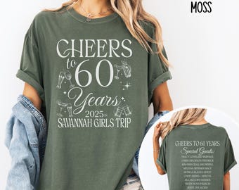 Custom Name 60th Birthday Shirt Comfort Colors Cocktail Cheers To 60 Years Matching Group 60th Birthday Trip Tee 60th Birthday Gift For Mom