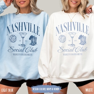 Last Disco Bachelorette Sweatshirt Custom Nashville Bachelorette Crewneck Bridal Party Gifts Cowgirl Bachelorette Shirt Social Club Sweater