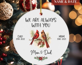 Personalized Cardinal Memorial Ornament In Loving Memory Ornament Cardinal Christmas Ornament Cardinal Ornament Sympathy Gift Loss Of Father