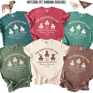 Custom Family Christmas Gingerbread Shirt Comfort Colors Matching Gifted Family Christmas Shirt Personalized Name Christmas Tshirt Youth Kid