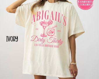 Comfort Colors Dirty 30 Shirt 30th Birthday Shirt Custom Cocktail Social Club Dirty 30 Birthday Party Matching Tshirts 30th Birthday Gift