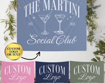 Custom Tapestry Custom Logo Sign Business Logo Sign Photobooth Backdrop Custom Text Welcome Wedding Tapestry Birthday Party Name Banner Gift