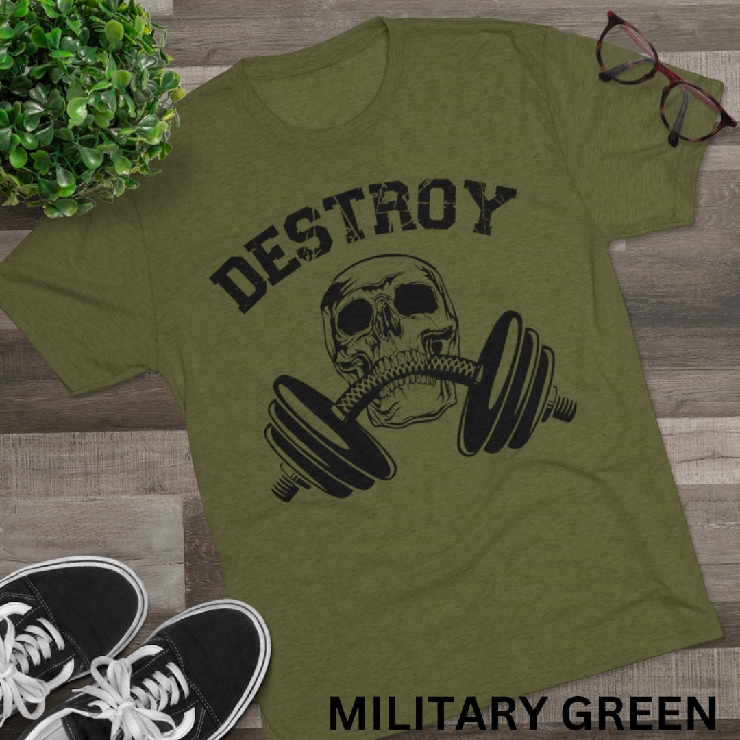 Skull Shirt Bodybuilder Shirt Workout Shirts Powerlifting Shirt