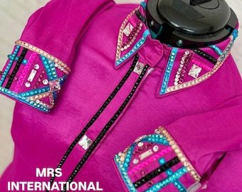 Brand new pink show shirt vest and jackets showmanship Rail shirt
