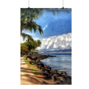 Lahaina, Hawaii print, Maui, Hawaii art, Hawaii Beach, Ocean Scene, Tropical Prints, Hawaii Poster, Beach Prints, Ocean Art, Unframed Prints