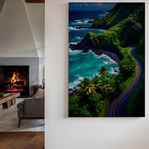 Road to Hana, Hawaii print, Maui, Hawaii art, Hawaii Beach, Ocean Scene, Tropical Prints, Hawaii Poster, Beach Prints, Ocean Art, Hana Maui