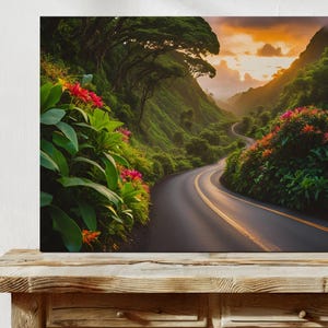 Road To Hana Art Print, Maui Hawaii, Maui Art, Hawaii Gift, Large Photo Road To Hana, Hawaii Print Art, Canvas Hawaii Art,