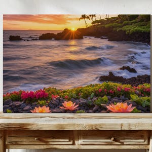 Wailea Sunset Maui, Maui Hawaii, Maui Art, Hawaii Gift, Large Photo Maui, Hawaii Print Art, Canvas Hawaii Art, Hawaii Gift Art Print,