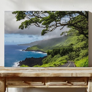 Road To Hana Art Print, Maui Hawaii, Maui Art, Hawaii Gift, Large Photo Road To Hana, Hawaii Print Art, Canvas Hawaii Art,