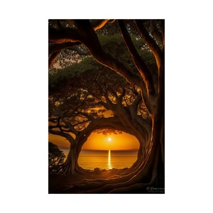 Lahaina Banyan Tree Art,  Hawaii Art, Lahaina Front Street Painting,  Maui Lahaina Art Print, Banyan Tree Lahaina Water color Maui Art