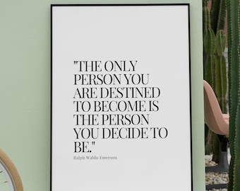Inspirational Quote Wall Art: Ralph Waldo Emerson (Digital Download)