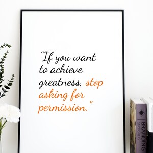 Achieve Greatness Motivational Quote Wall Poster | Inspirational quote | Best friend gift, Gift for family