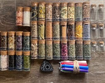 Deluxe Becoming A Witch Apothecary Kit | Apothecary Herbs | Spell Kit | Botanicals | Loose Incense | Witchcraft | Witch Kit | Potion Kit