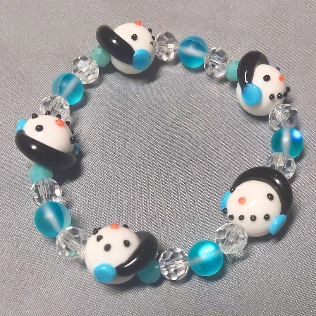 Handmade Snowman Beaded Bracelet – Winter Holiday Jewelry - Etsy