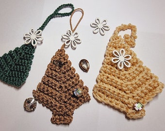 Crochet christmas tree pattern/crochet christmas ornament home decor/beginner-friendly crochet pattern/crochet garland/printable pattern