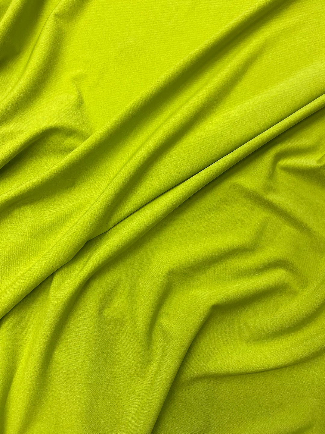 5 Yards Lime Green ITY Stretch Fabric/ ITY Fabric/stretch Fabric/soft
