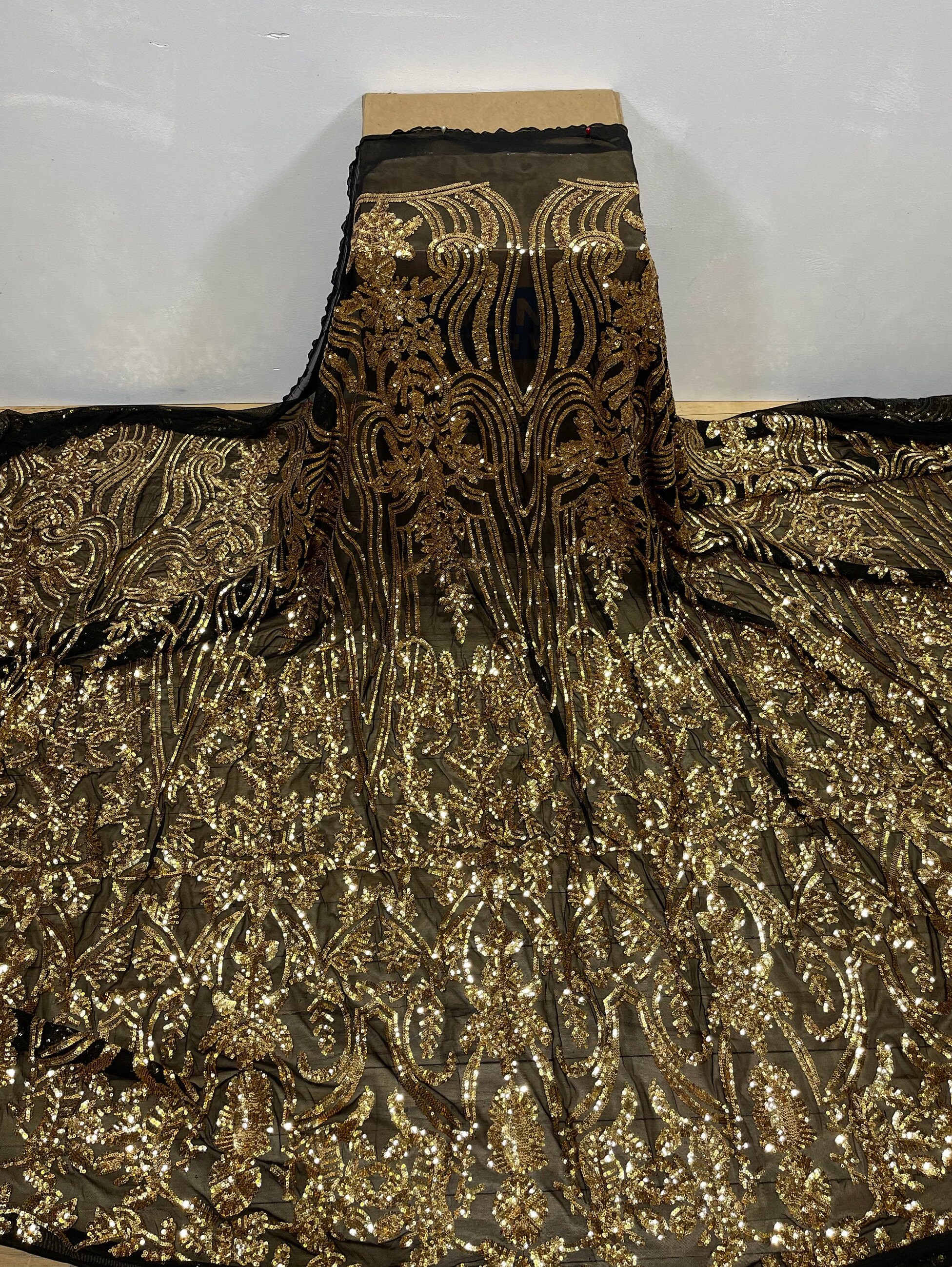 chinese dress ladies Black Dantelle Cape with Gold Lace Border