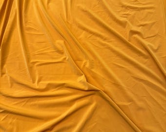 Mustard Color Stretch ITY/ Knit Jersey Soft and Stretchy Fabric/Fabric For Dresses, athleticware, Decors, Backdrops, Curtains-5 Yards