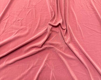 Rose ITY Stretch Fabric/ ITY Fabric/Stretch Fabric/Soft & Stretch drapery Knit Jersey Fabric/Long Dresses Fabric/ITY Spandex- 5 Yards