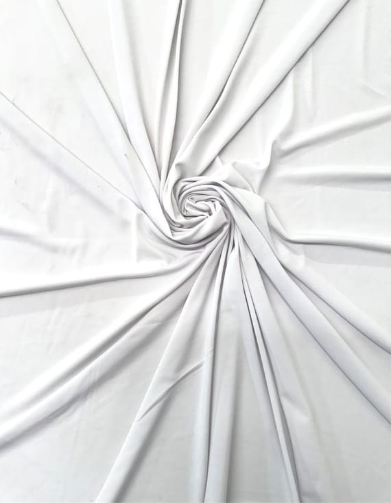 White ITY Stretch Fabric/ ITY Fabric/stretch Fabric/soft Stretch