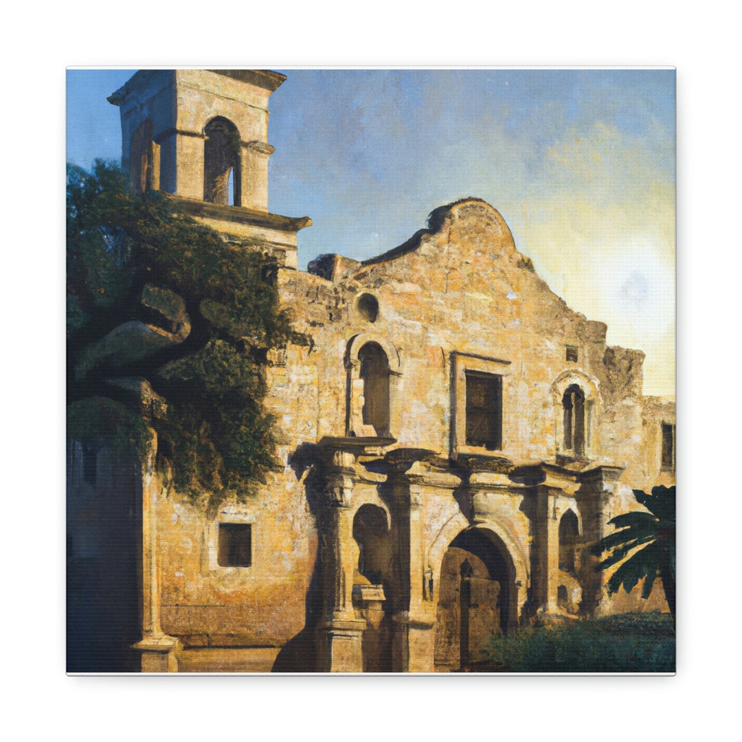 Alamo Before the Battle Original Canvas Print by Tired Texan - Etsy