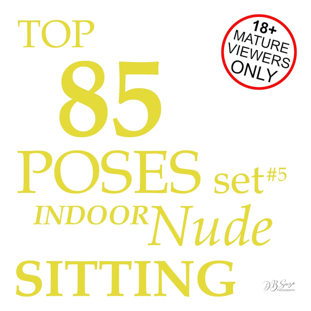 18 Nude Set Digital Images of Poses, Sitting Poses, Indoor, Inspiration